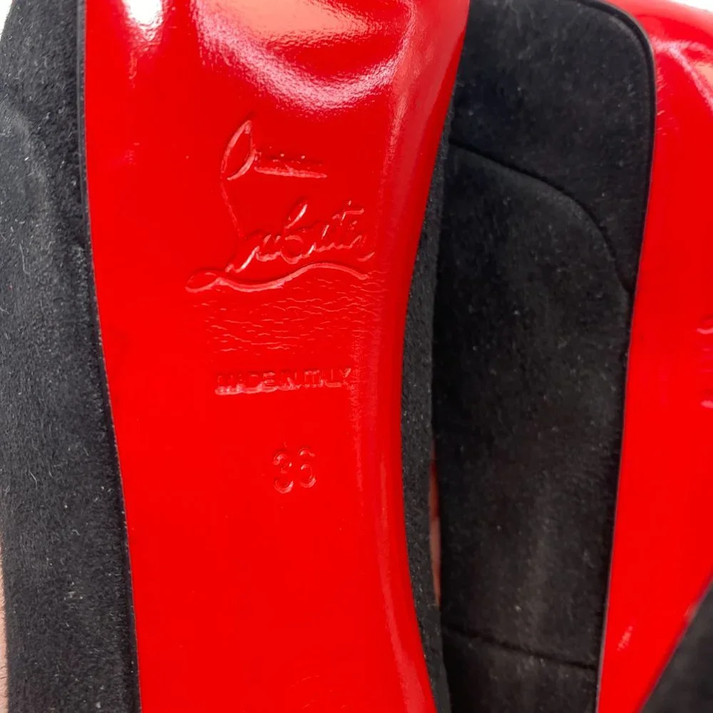 🌷❤️‍🔥FINAL SALE 🔥 NO OFFERS🌷💥Christian Louboutin Lady Peep 150 Heels 36 - Picture 6 of 6